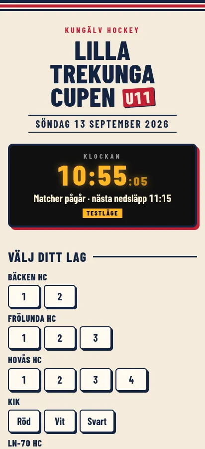 Cupsidan för Lilla Trekungacupen i mobilen